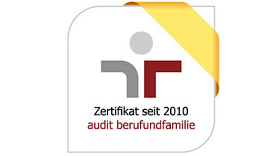 Logo des audit berufundfamilie - BAS ist zertifiziert seit 2010.