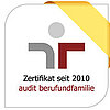 Logo des audit berufundfamilie - BAS ist zertifiziert seit 2010.